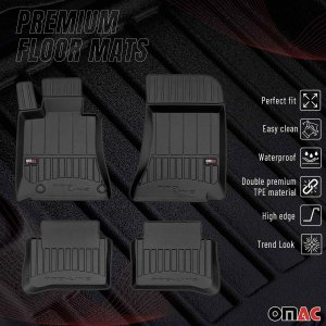 Mercedes CLS Floor Mat - Omac - Premium TPE - Black - '11-'17 Mercedes CLS Floor Mat - Omac - Premium TPE - Black - '11-'17